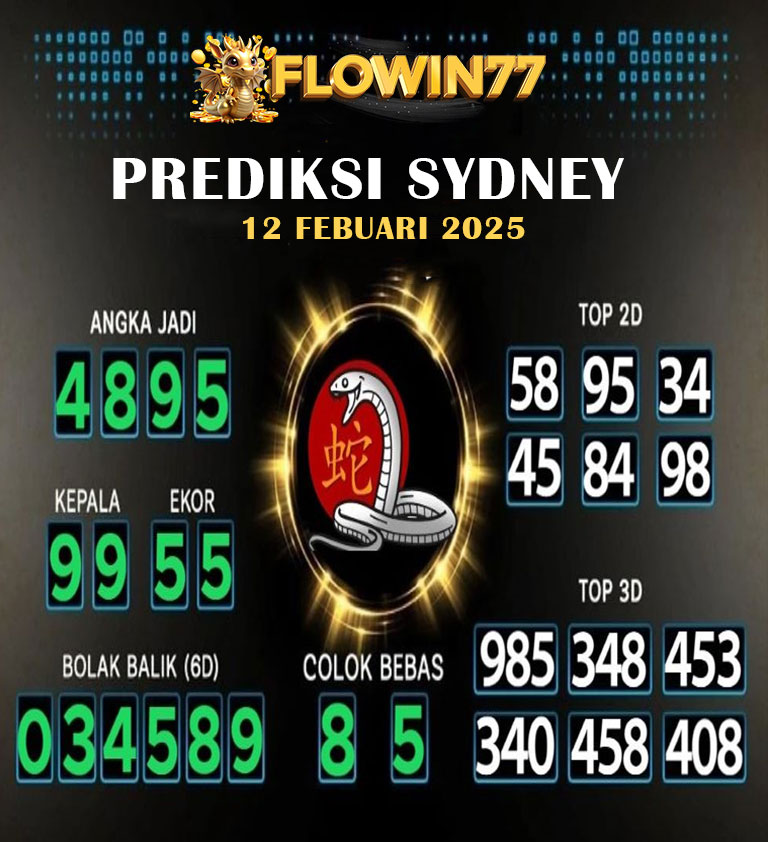 Prediksi Master Sdy (Sydney) Hari Ini 12 Februari 2025