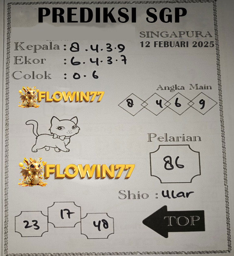 Prediksi Master SGP (Singapore) Hari Ini 12 Februari 2025